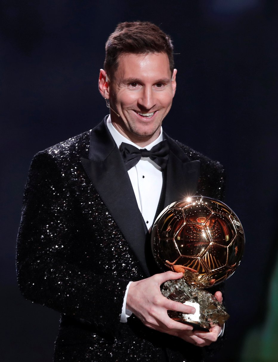 Fotografija: Lionel Messi je že sedmič osvojil zlato žogo. FOTO: Benoit Tessier/Reuters
