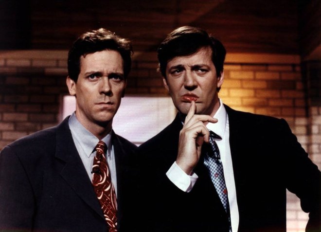 Hugh Laurie in Stephen Fry v seriji »A Bit of Fry and Laurie«, ki je bila na sporedu od leta 1987 do 1995. FOTO: Facebook